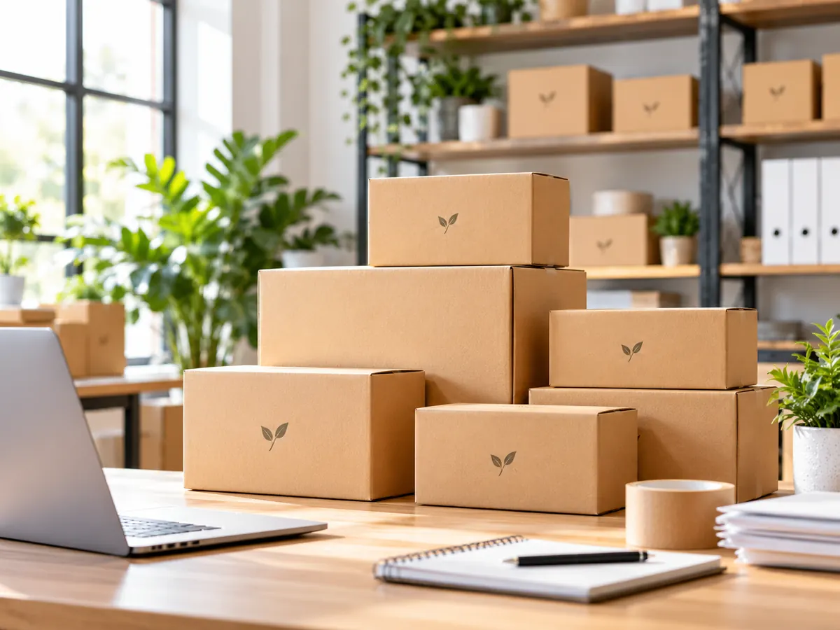 Growing brand preparing products to ship